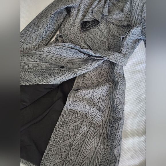 ECCOCI knit coat belted side pockets wool blend new without tags minimalist - Picture 16 of 16